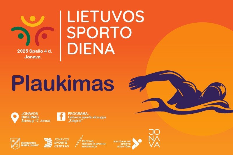Dėmesio! Spalio 4 d. vyks plaukimo varžybos "#PlaukiamJonavoj"