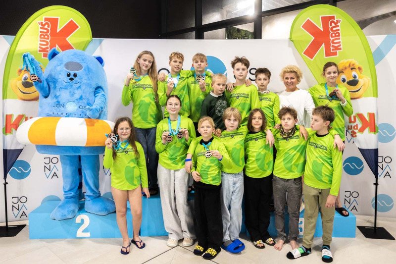 Jonavos baseinas 3-ąjį gimtadienį paminėjo tradicinėmis plaukimo varžybomis „Vuošio taurė 2025–2026 m. I etapas“