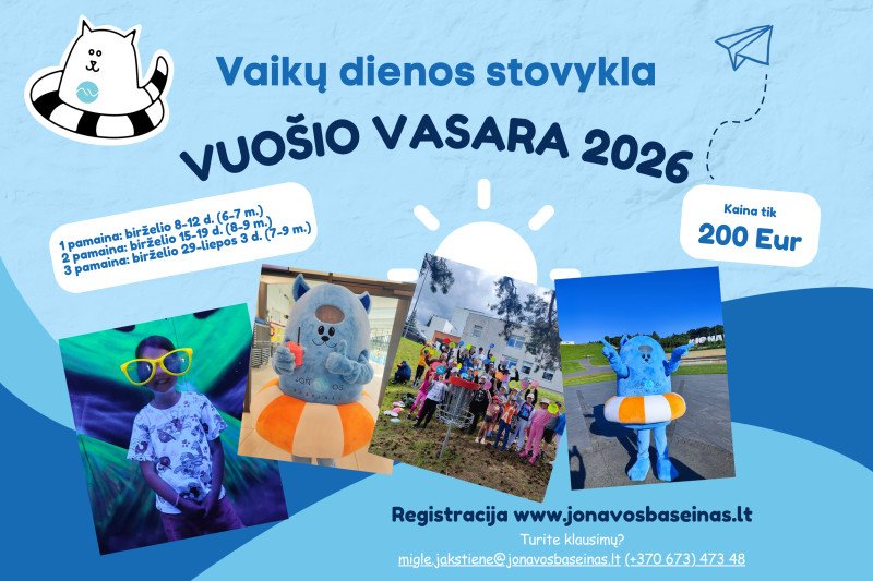 Registracija į vaikų stovyklą "Vuošio vasara 2026"