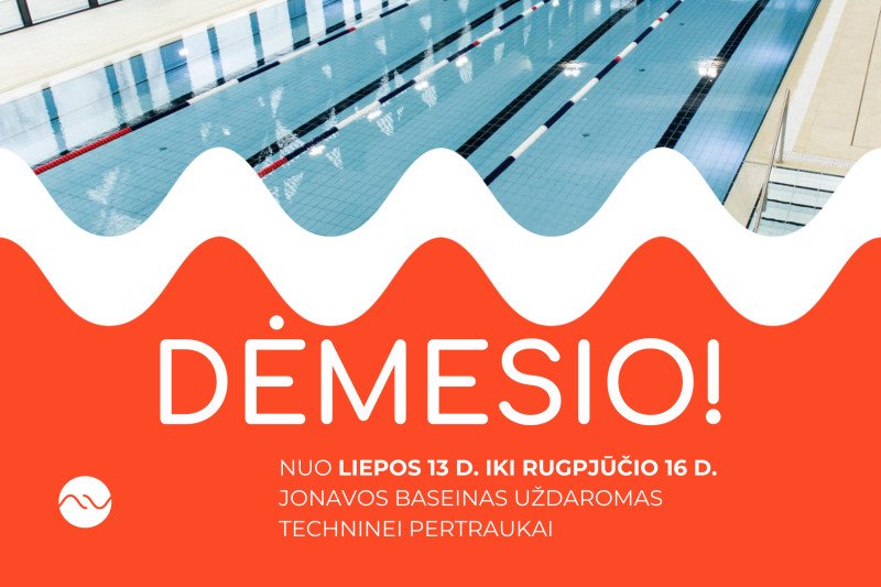 Jonavos baseinas laikinai stabdomas techninei pertraukai