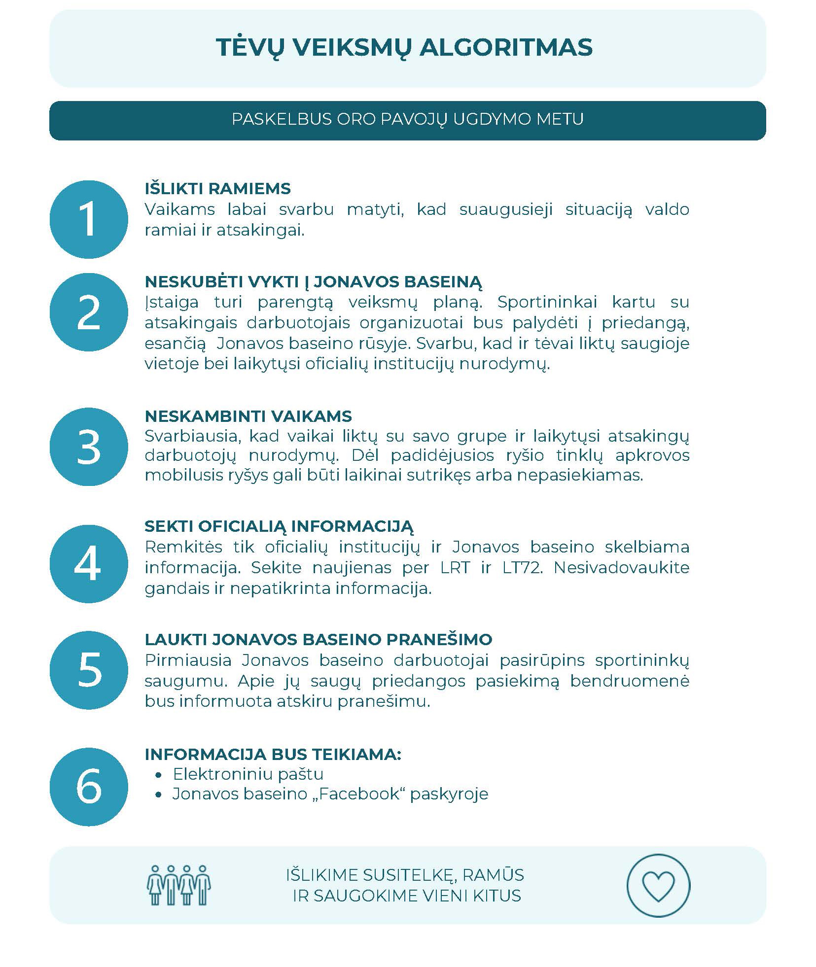 Oro pavojaus algoritmas tėvams